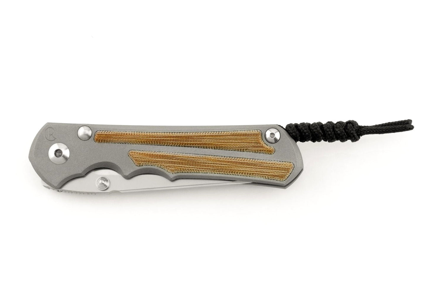 Chris Reeve Large Inkosi Tanto 3.6" CPM Magnacut Natural Canvas Micarta Titanium Folding Knife LIN-1046