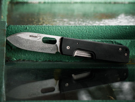 Boker Plus Lancer 3" 440C G10 Titanium Lined Folding Knife - Serge Panchenko Design 01BO068