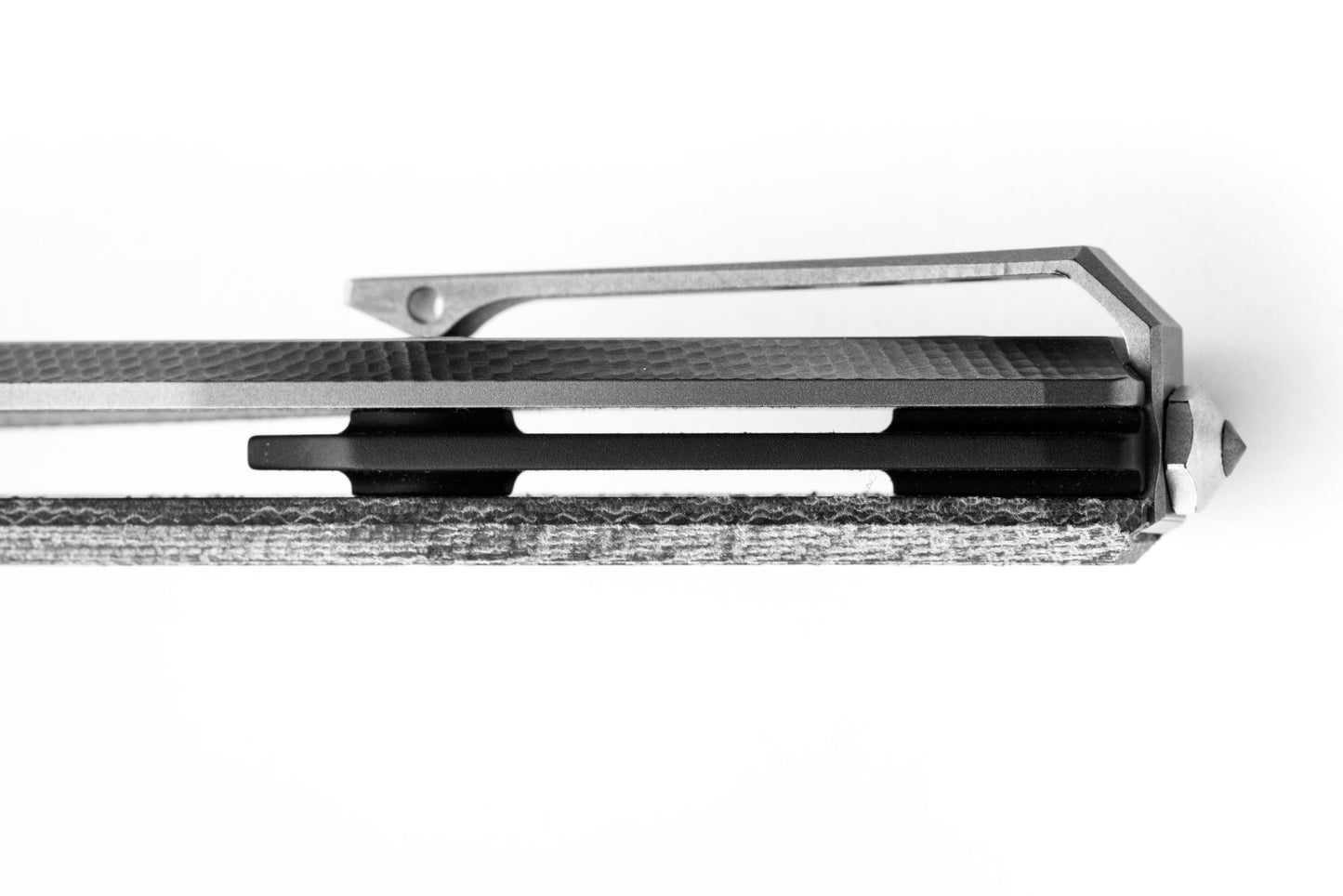 LionSteel MT01 Myto 3.27" M390 Folding Knife with Black Canvas Micarta Titanium Handle