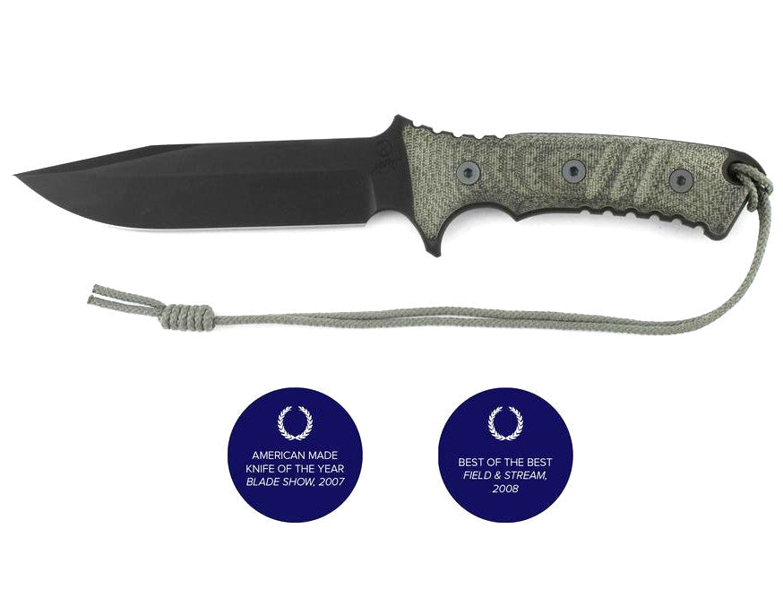 Chris Reeve Pacific 6" CPM Magnacut Fixed Blade Knife Micarta Handle Camo Sheath PAC-1000