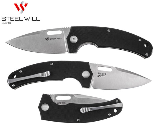 Steel Will Piercer F40-01 3.2" Satin D2 G10 Folding Knife - Tommaso Rumici Design