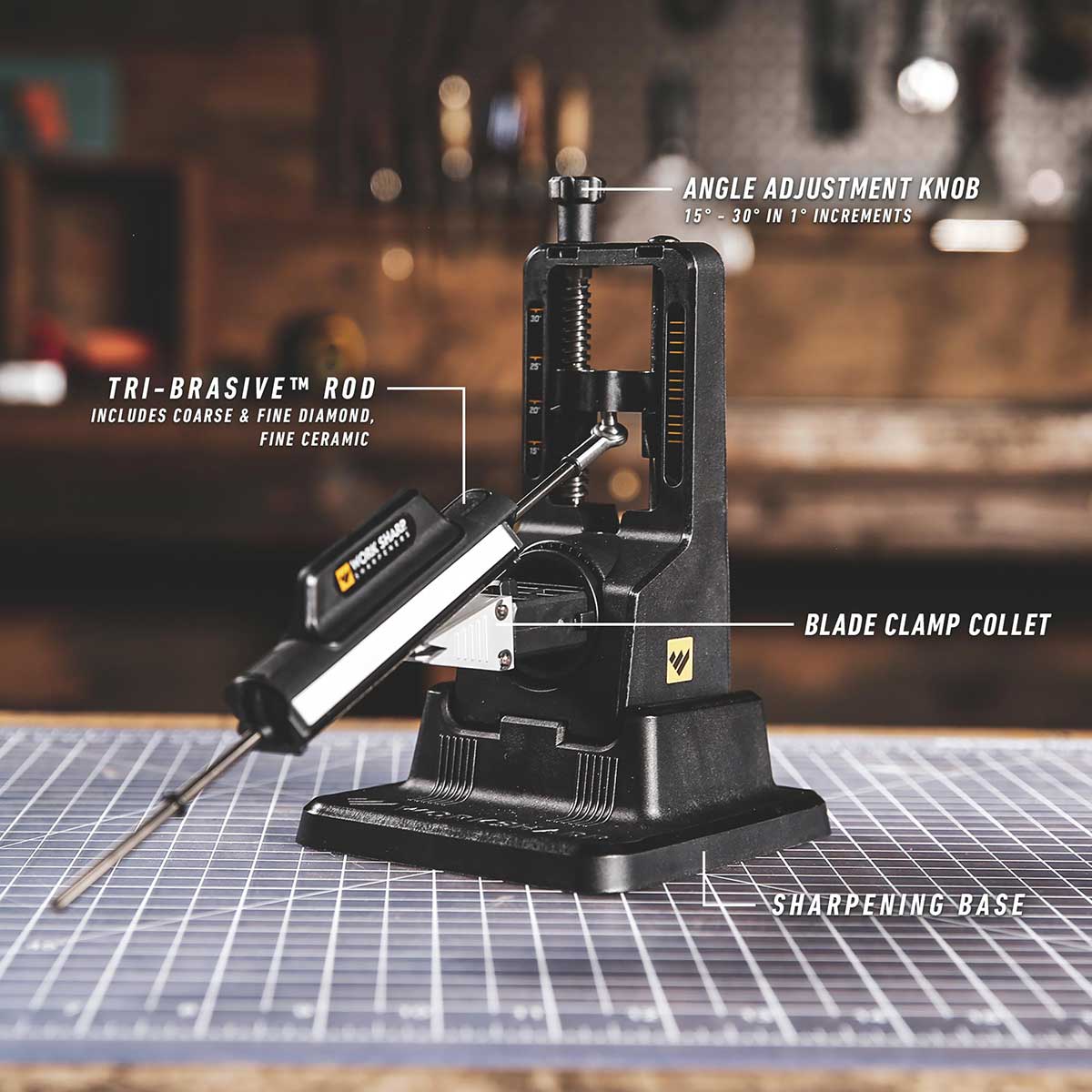 Work Sharp Precision Adjust Knife Sharpener with Tri-brasive