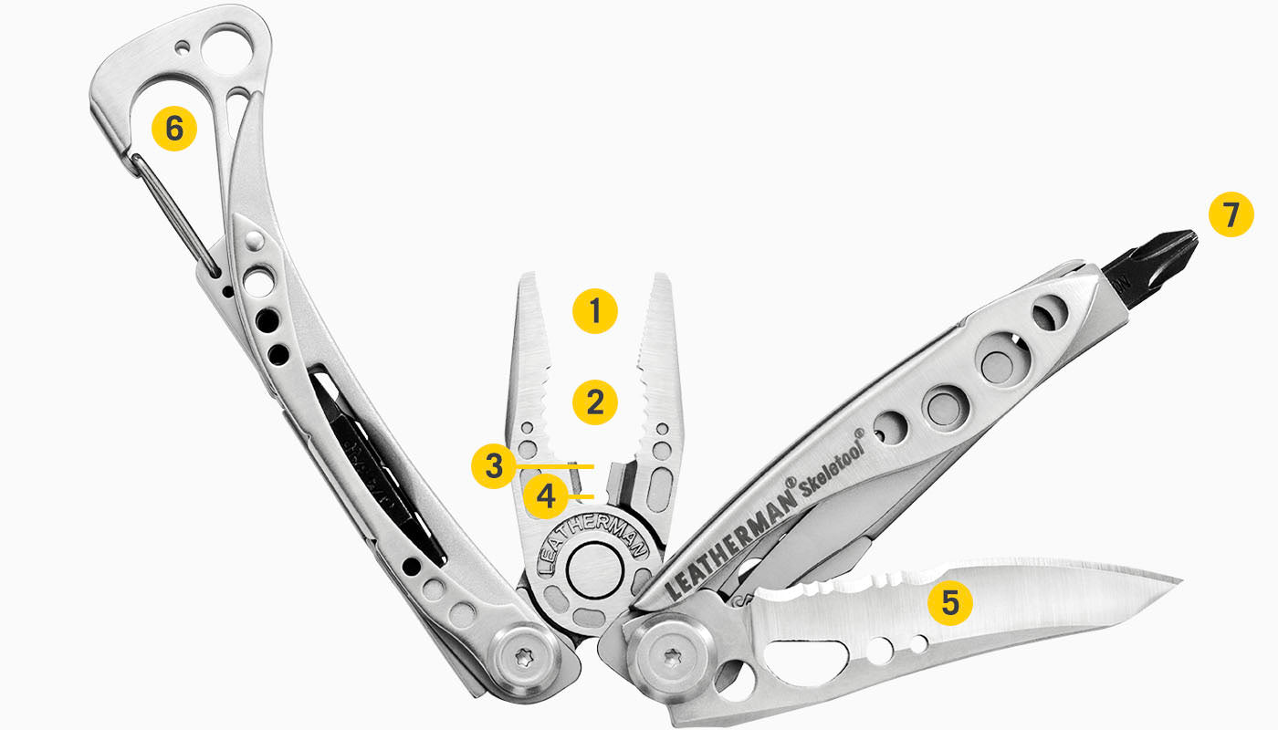 Leatherman Skeletool 4" Stainless Steel Multi Tool