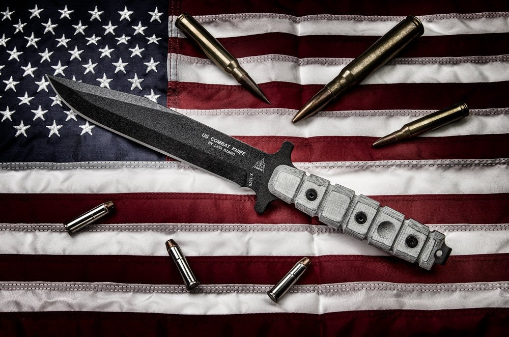 TOPS Knives U.S. Combat Knife Fixed Blade Knife - Szabo Design - US-01