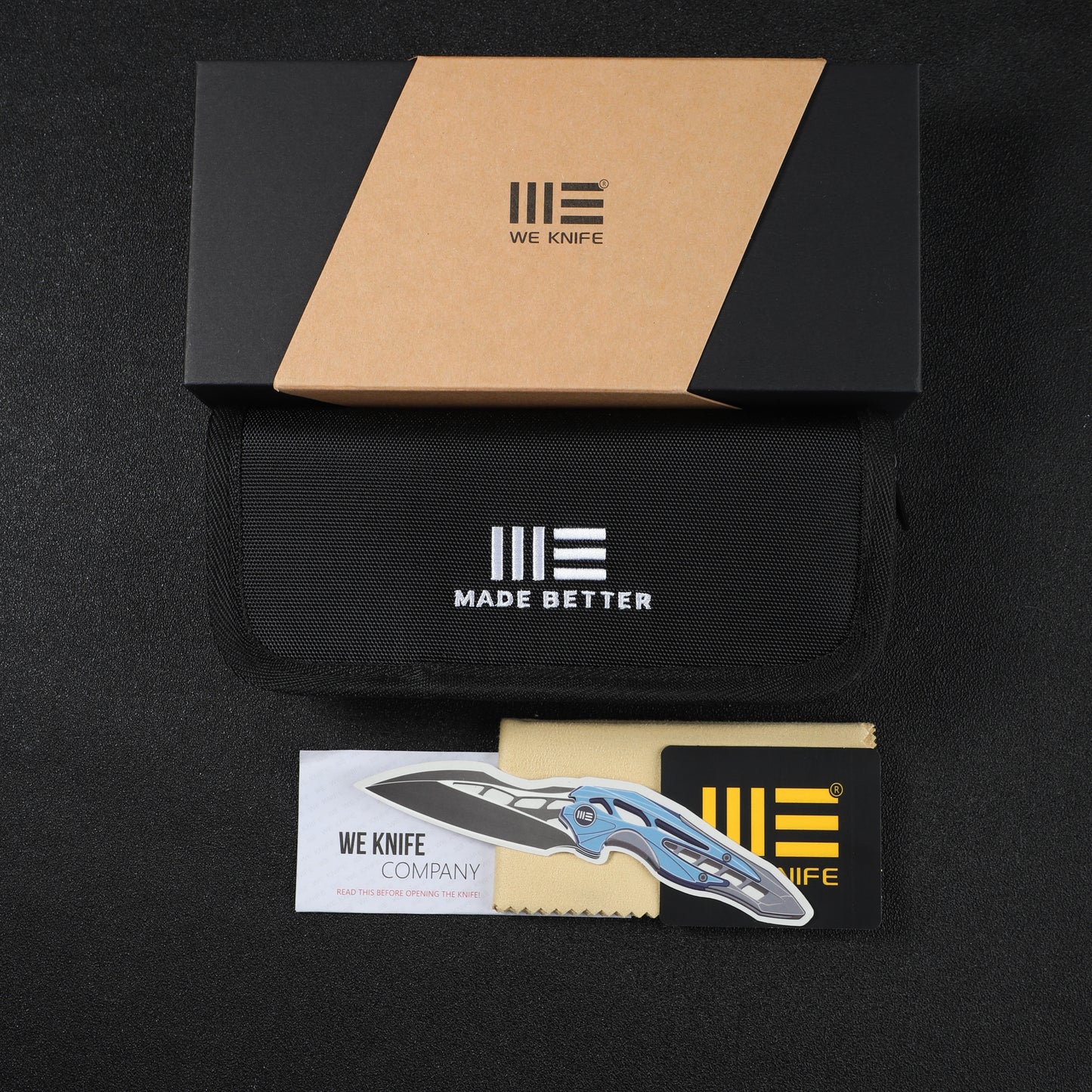 WE Snecx Vision R 3.54" CPM 20CV Tiger Stripe Flamed Titanium Superlock Folding Knife WE21031-6