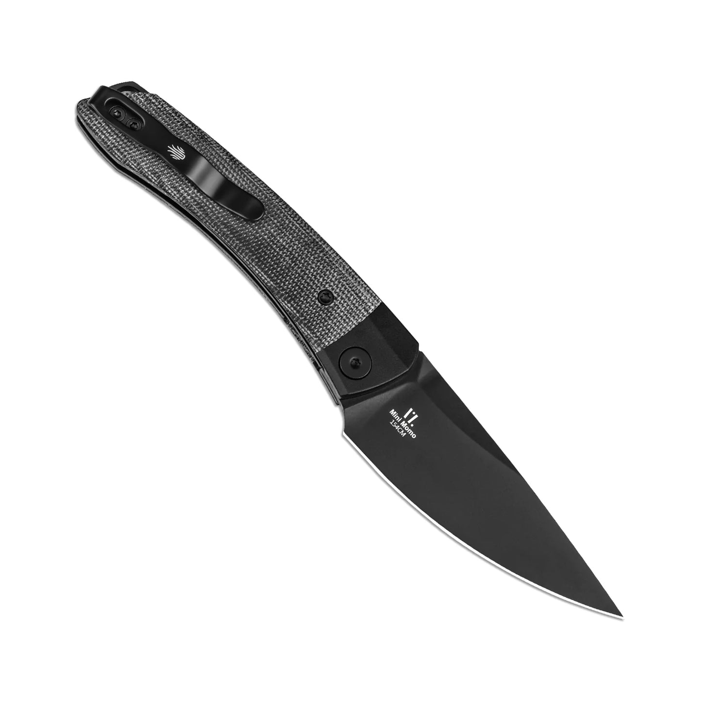 Kizer Mini Momo 3.2" 154CM Black Aluminium Micarta Folding Knife V3663C2