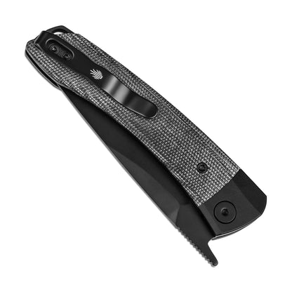 Kizer Mini Momo 3.2" 154CM Black Aluminium Micarta Folding Knife V3663C2