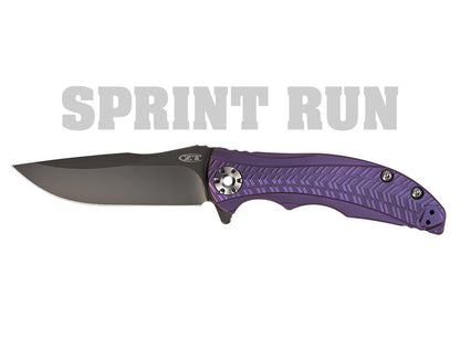 Zero Tolerance 0609PUR Sprint Run RJ Martin 3.4" CPM 20CV PVD Purple Titanium Folding Knife