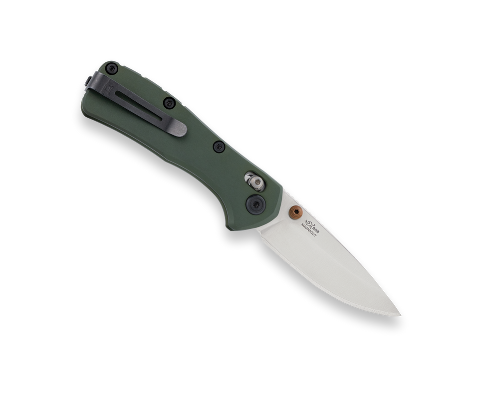 Buck 790 Mini Range Elite 2.625" Magnacut Crossbar Lock Green Aluminium Folding Knife