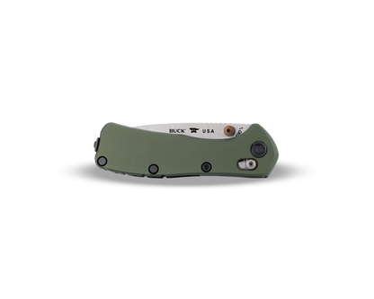 Buck 790 Mini Range Elite 2.625" Magnacut Crossbar Lock Green Aluminium Folding Knife