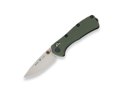 Buck 790 Mini Range Elite 2.625" Magnacut Crossbar Lock Green Aluminium Folding Knife