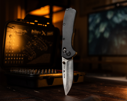 Buck 791 Range Elite 3.375" Magnacut Crossbar Lock Black Aluminium Folding Knife