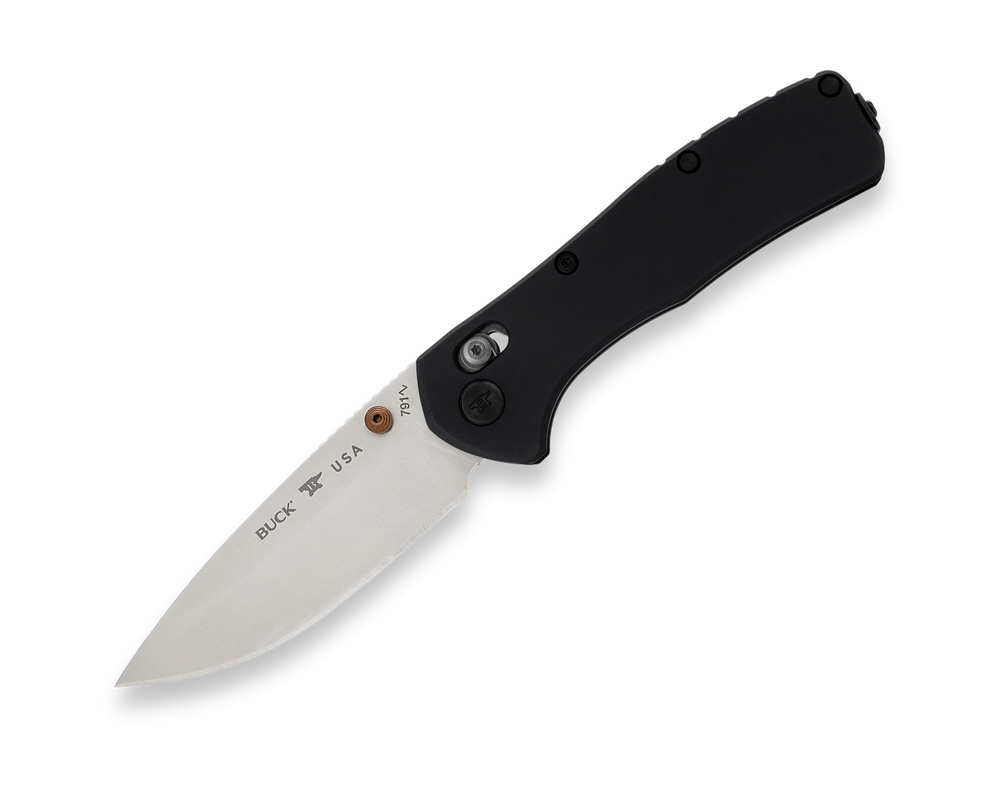 Buck 791 Range Elite 3.375" Magnacut Crossbar Lock Black Aluminium Folding Knife