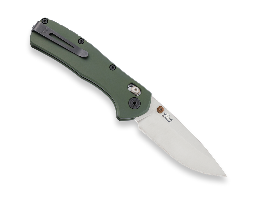 Buck 791 Range Elite 3.375" Magnacut Crossbar Lock Green Aluminium Folding Knife