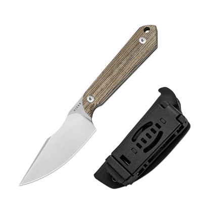 Kizer Mini Harpoon 3" AEB-L Brown Micarta Fixed Blade Knife by Maverick Customs 1040S7