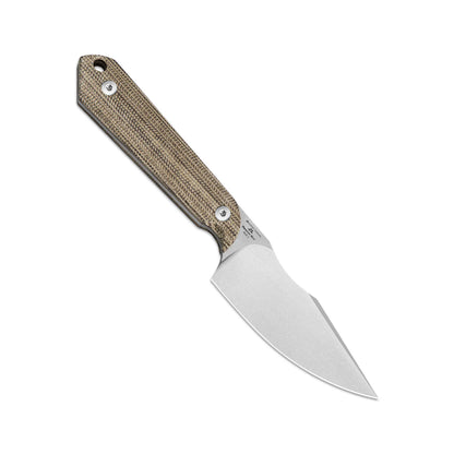 Kizer Mini Harpoon 3" AEB-L Brown Micarta Fixed Blade Knife by Maverick Customs 1040S7