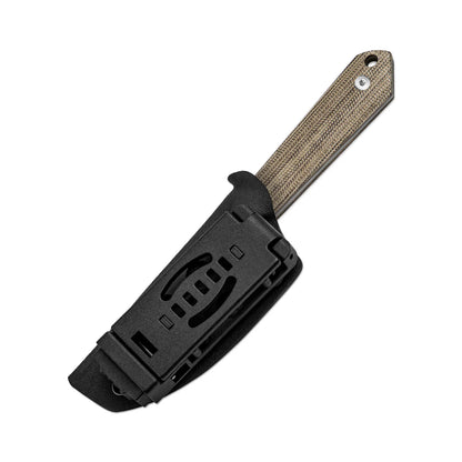 Kizer Mini Harpoon 3" AEB-L Brown Micarta Fixed Blade Knife by Maverick Customs 1040S7