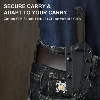 Kizer Begleiter Fix 3.74" 3V DLC-Ultra Chocolate Glacier Richlite Fixed Blade Knife 1045MT1