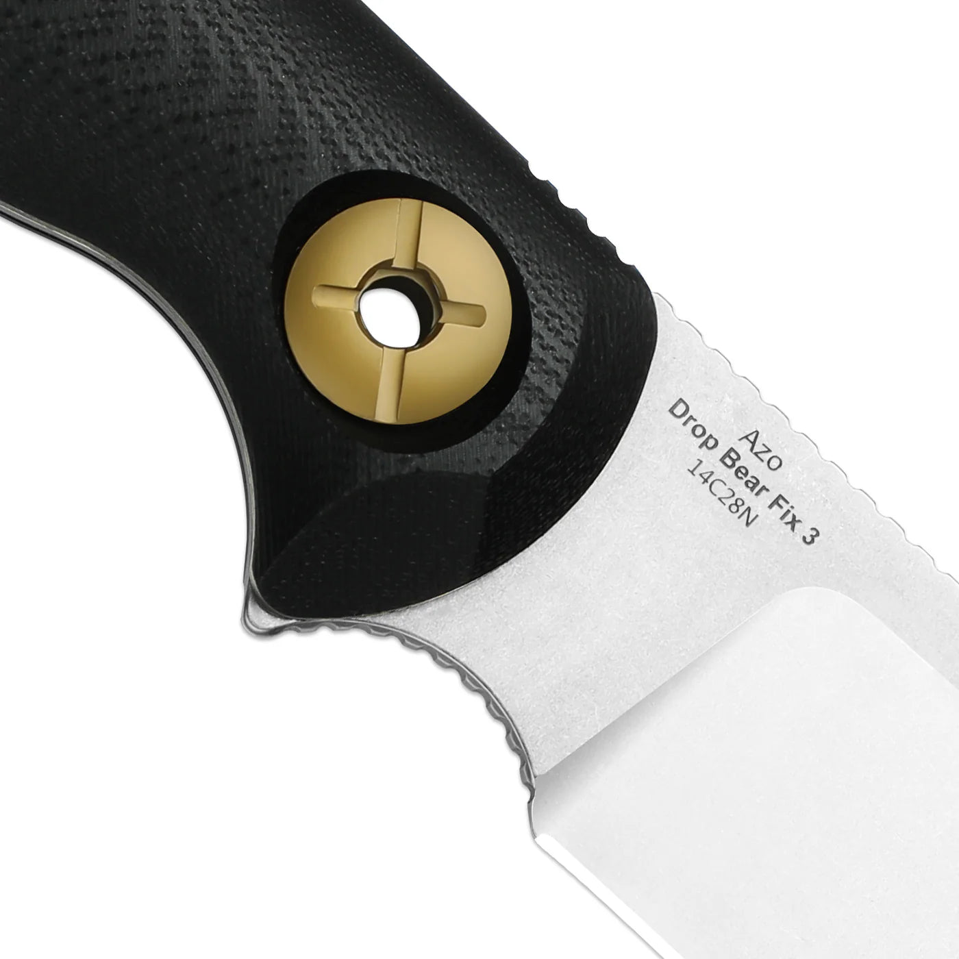 Kizer Drop Bear Fix 3 3.8" Sandvik 14C28N Black G10 Fixed Blade Knife 1101A1
