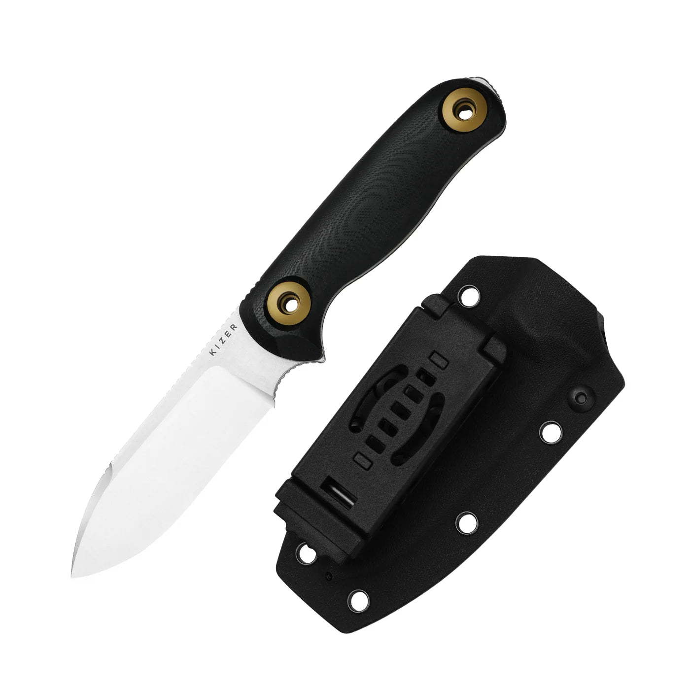 Kizer Drop Bear Fix 3 3.8" Sandvik 14C28N Black G10 Fixed Blade Knife 1101A1