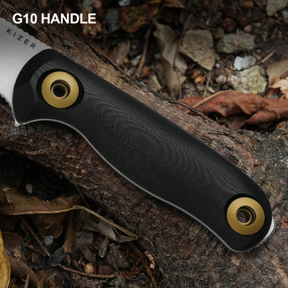 Kizer Drop Bear Fix 3 3.8" Sandvik 14C28N Black G10 Fixed Blade Knife 1101A1