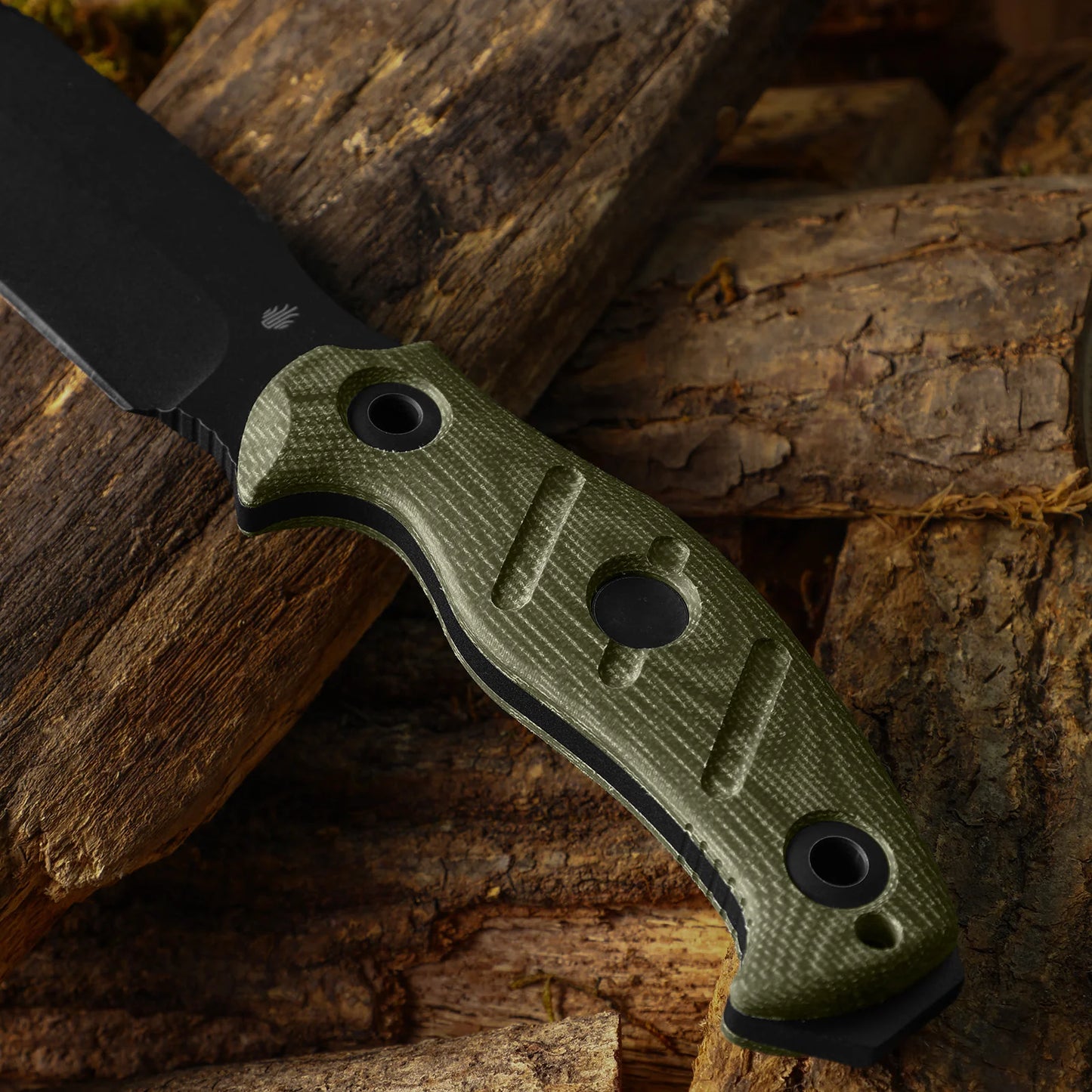 Kizer Sheepdog Survival 5.28" 1095 Green Micarta Fixed Blade Knife 1105A4