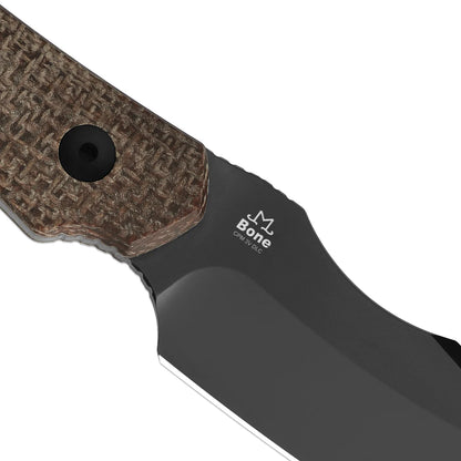 Kizer Bone 3.23" 3V DLC Ultra Norplex UltreX Micarta Fixed Blade Knife by Maverick Customs 1112A1