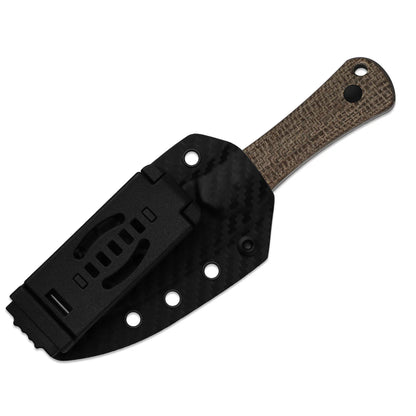 Kizer Bone 3.23" 3V DLC Ultra Norplex UltreX Micarta Fixed Blade Knife by Maverick Customs 1112A1