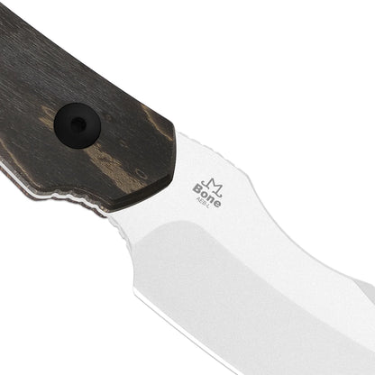Kizer Bone 3.23" AEB-L Stabilized Wood Fixed Blade Knife by Maverick Customs 1112A4