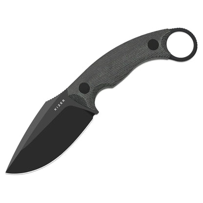 Kizer Cabox II 3.59" AEB-L Black PVD Micarta Fixed Blade Knife 1128A1