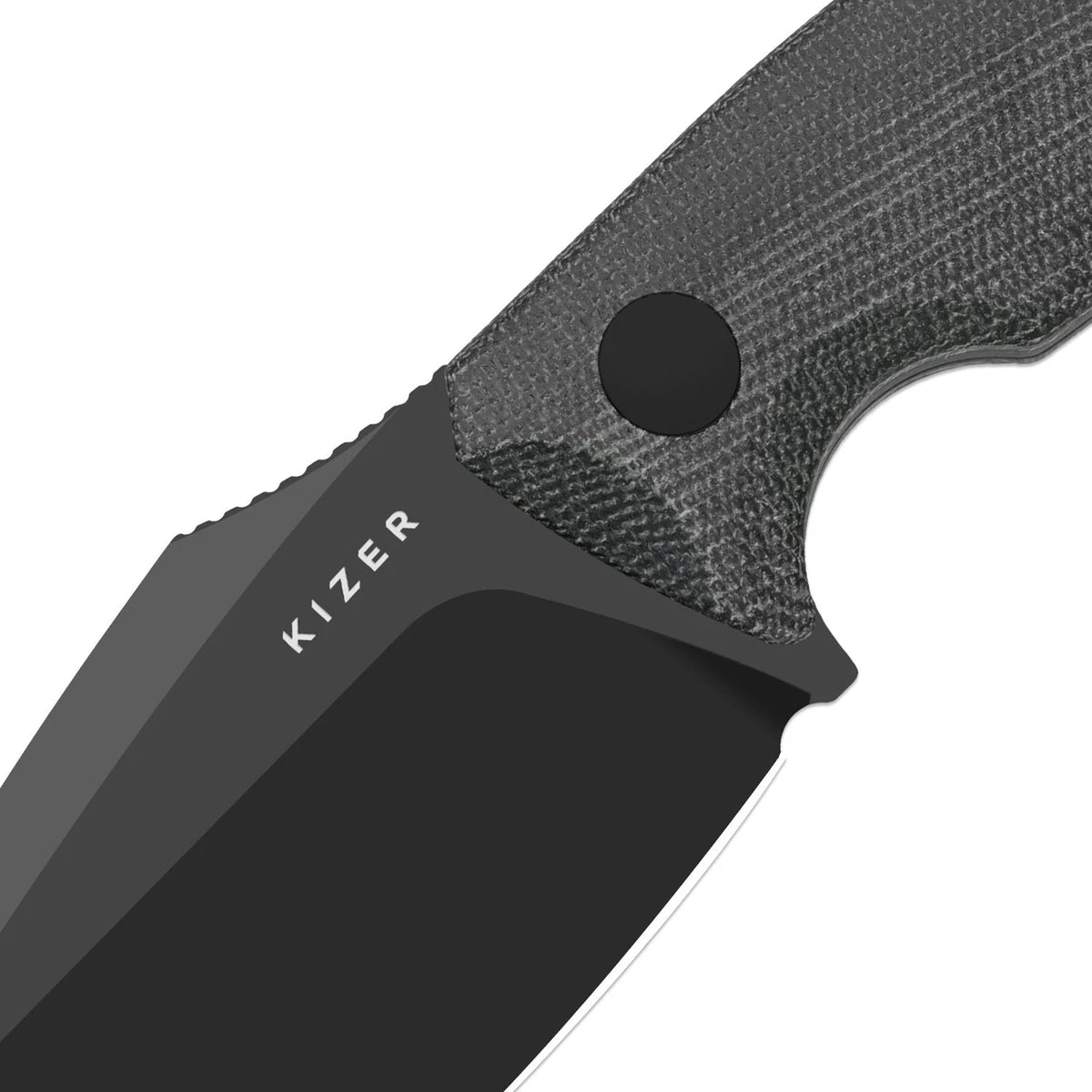 Kizer Cabox II 3.59" AEB-L Black PVD Micarta Fixed Blade Knife 1128A1