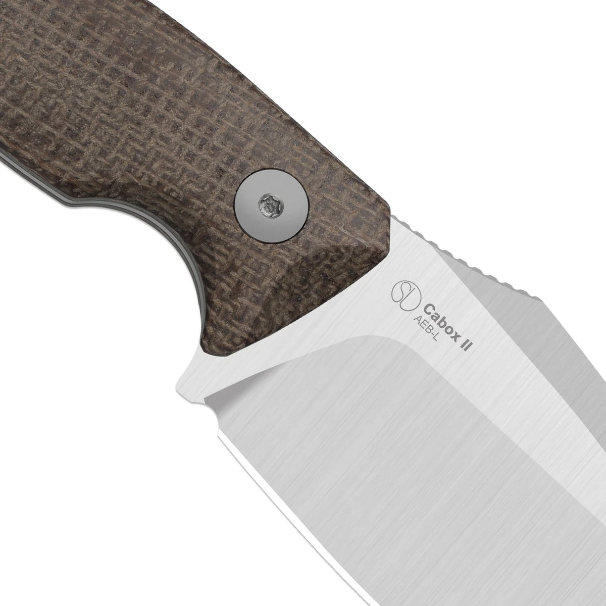 Kizer Cabox II 3.59" AEB-L Satin Brown Micarta Fixed Blade Knife 1128A2