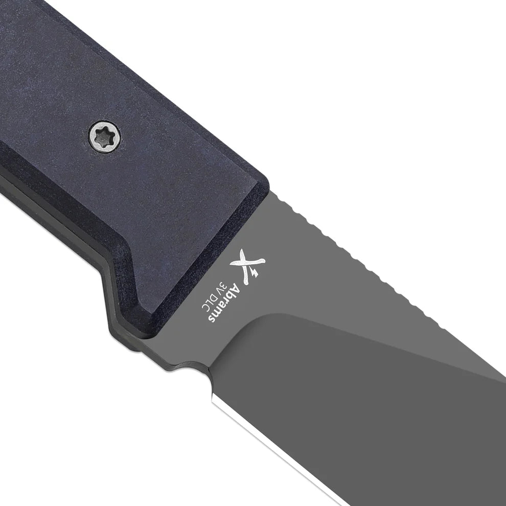 Kizer Abrams 3.12" CPM 3V Richlite Carbon Waves Fixed Blade Knife by Jordan Scolman 1133A1