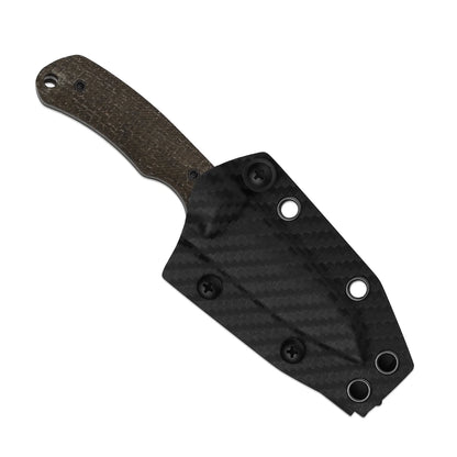 Kizer Field Mouse 2.75" 3-Layer Composite Steel GID Canvas Micarta Fixed Blade Knife 1135A2
