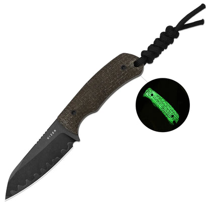 Kizer Field Mouse 2.75" 3-Layer Composite Steel GID Canvas Micarta Fixed Blade Knife 1135A2