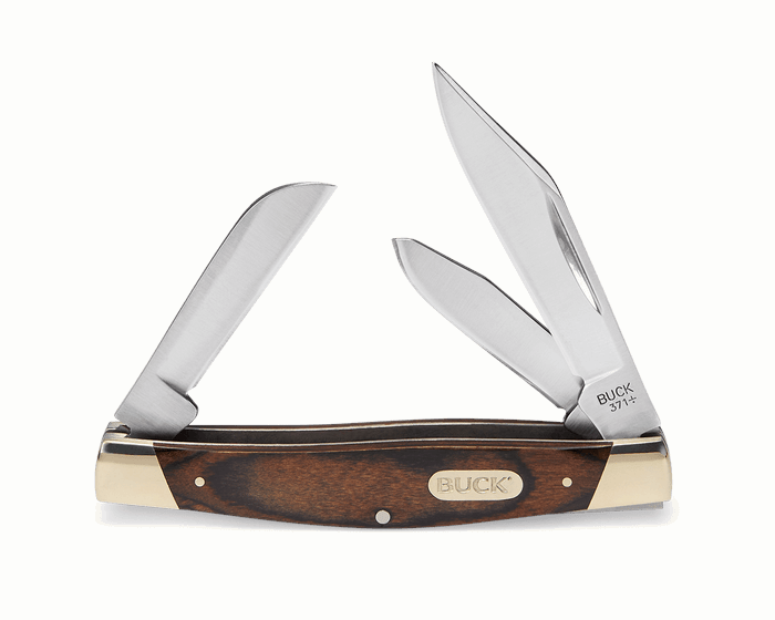 Buck 371 Woodgrain Stockman Pocket Folding Knife