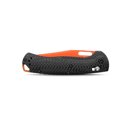 Benchmade 15535OR-01 Taggedout 3.5" CPM-MagnaCut Orange Cerakote Folding Knife with Carbon Fiber Handles