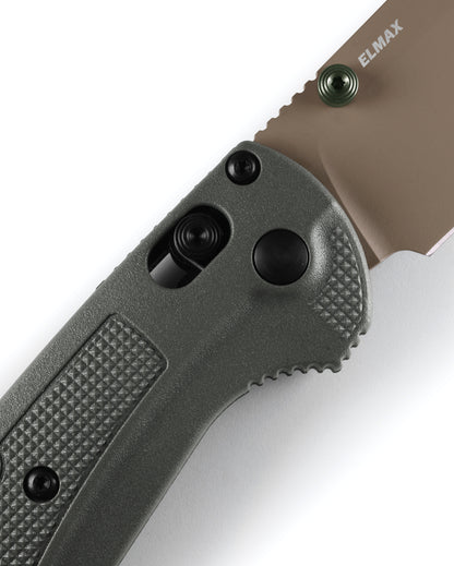 Benchmade 15536TN-02 Taggedout 3.5" ELMAX McMillan Tan Cerakote Deep Olive Grivory Folding Knife