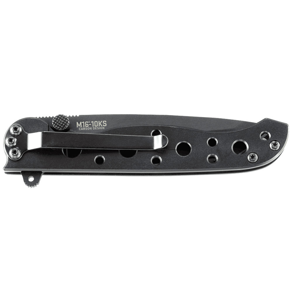 CRKT M16-10KS 3.06" Tanto Serrated Carson Flipper Framelock Folding Knife - Kit Carson Design