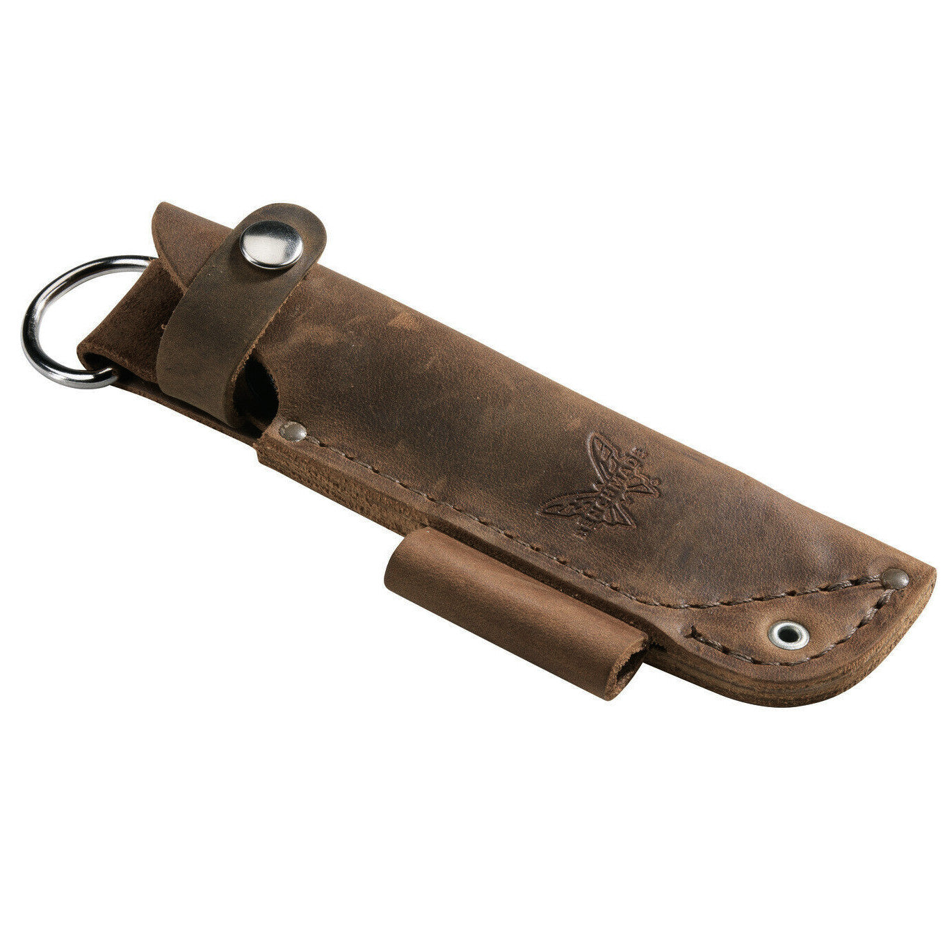 Benchmade 162 Sibert Bushcrafter 4.4" CPM-S30V Fixed Blade Knife with Green G10 Handles and Leather Sheath
