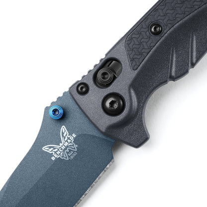 Benchmade 18065BT-01 Mini Adira 3.21" CPM-Magnacut Cerakote Blue Tempest Gray Folding Knife