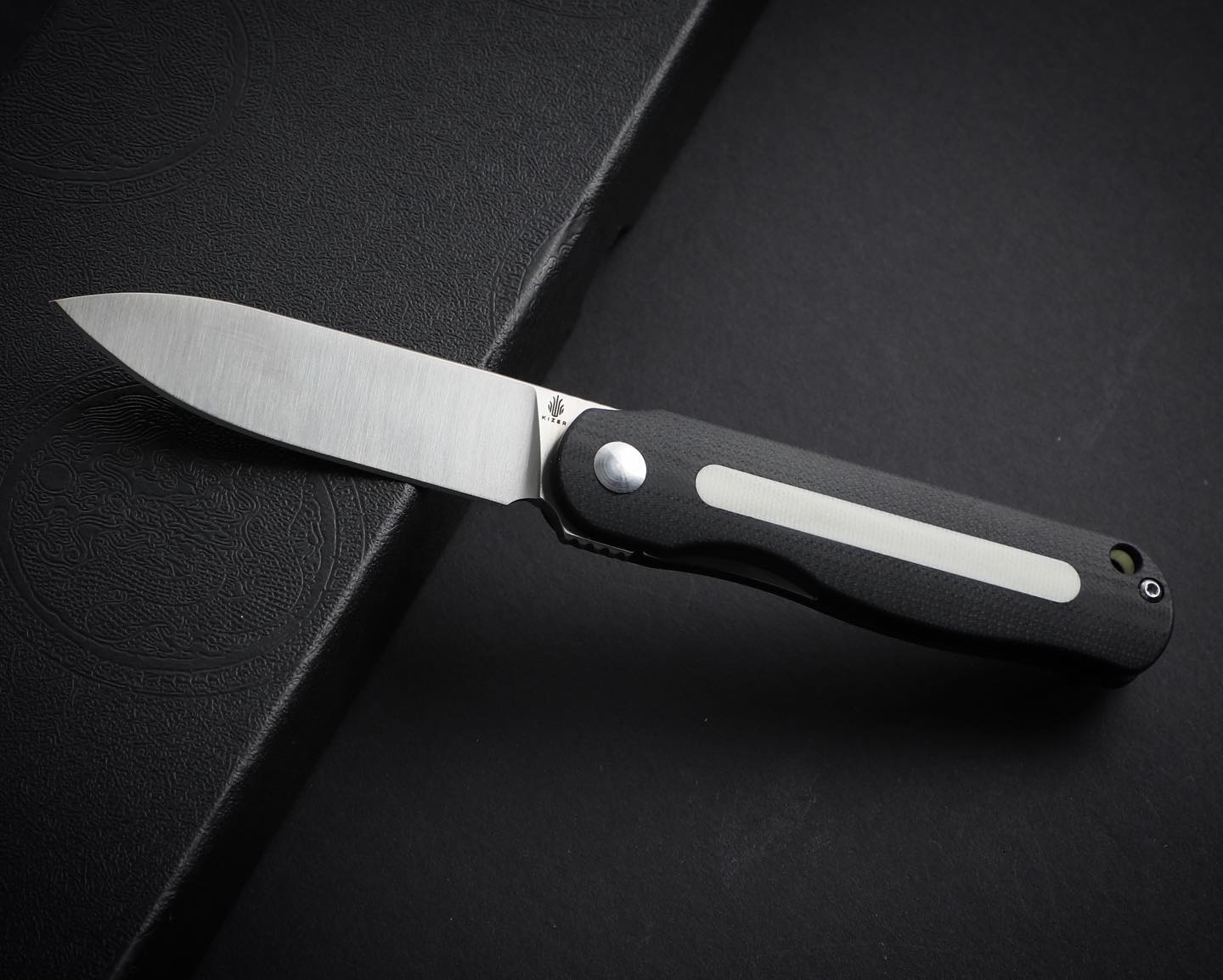 Kizer Latt Vind Mini 3" N690 Black G10 Dual-Flipper Folding Knife V3567