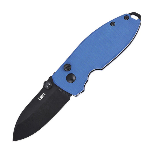 CRKT Squid Button Lock 2.27" D2 Blue Micarta IKBS Folding Knife by Lucas Burnley 2474BD