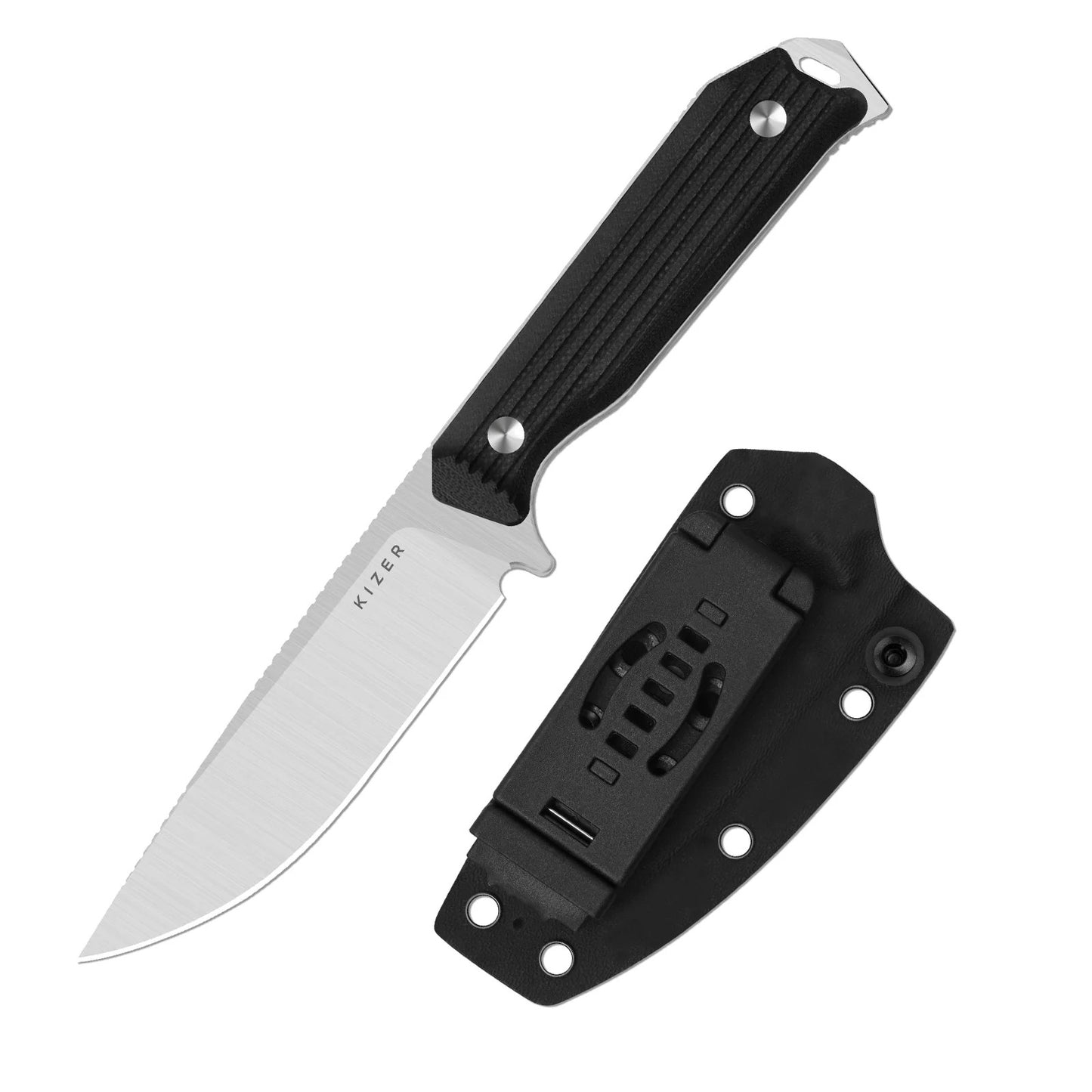 Kizer Begleiter Fix 3.74" AEB-L Black G10 Fixed Blade Knife 1045MD2