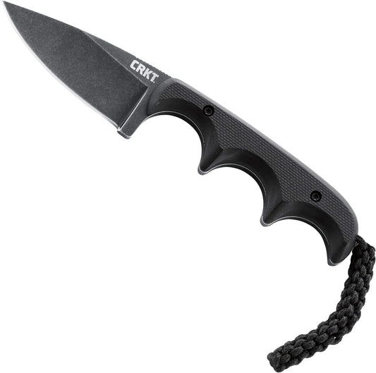 CRKT Folts Minimalist 2.16" Black Stonewash Drop Point Knife - Alan Folts Design - 2384K