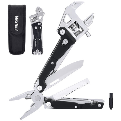 NexTool Adjustable Wrench W4 Multi-Tool Pliers 11 Functions with Pouch