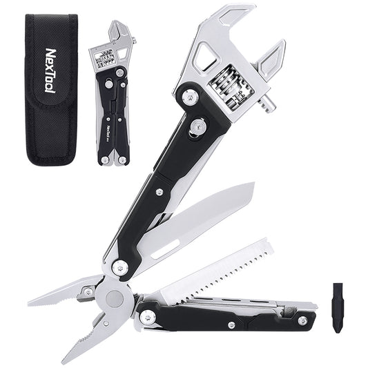 NexTool Adjustable Wrench W4 Multi-Tool Pliers 11 Functions with Pouch