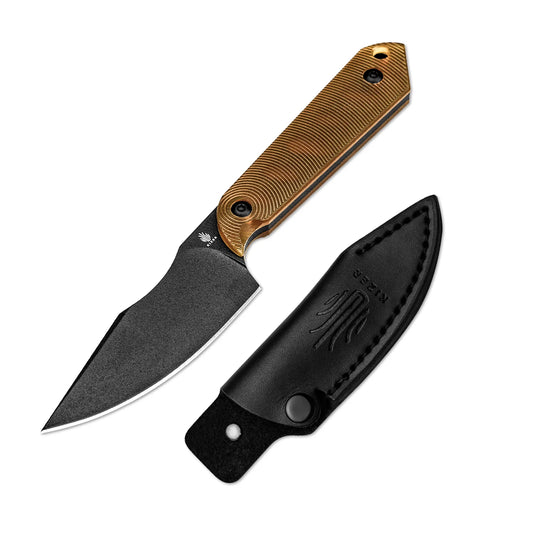 Kizer Harpoon Mini 3" Black 3V PEI Ultem Fixed Blade Knife by Maverick Customs 1040S5