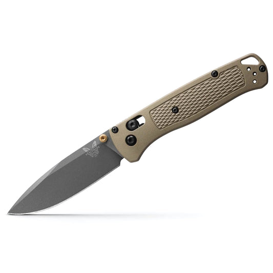 Benchmade 535GRY-1 Bugout AXIS Gray 3.24" CPM-S30V Folding Knife with Ranger Green Grivory Handle