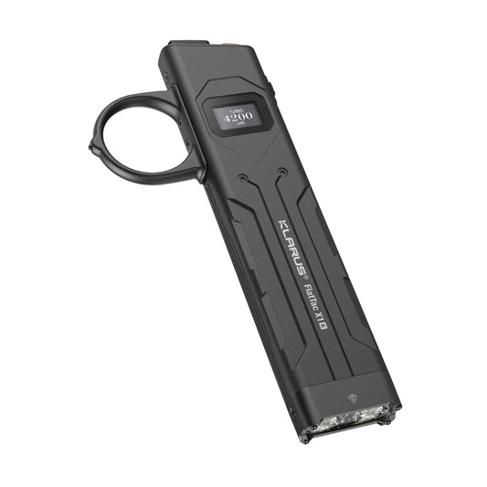 Klarus FlatTac X1-K Ultra Slim 4200LM 2700mAh IPX6 Knuckle-Ring Tactical Flashlight with OLED Display